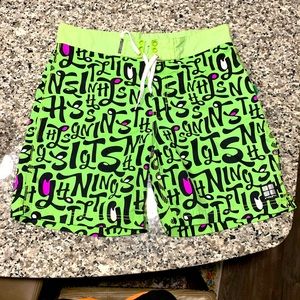 INSIGHT men’s swim trunks neon green/Blk size 32
